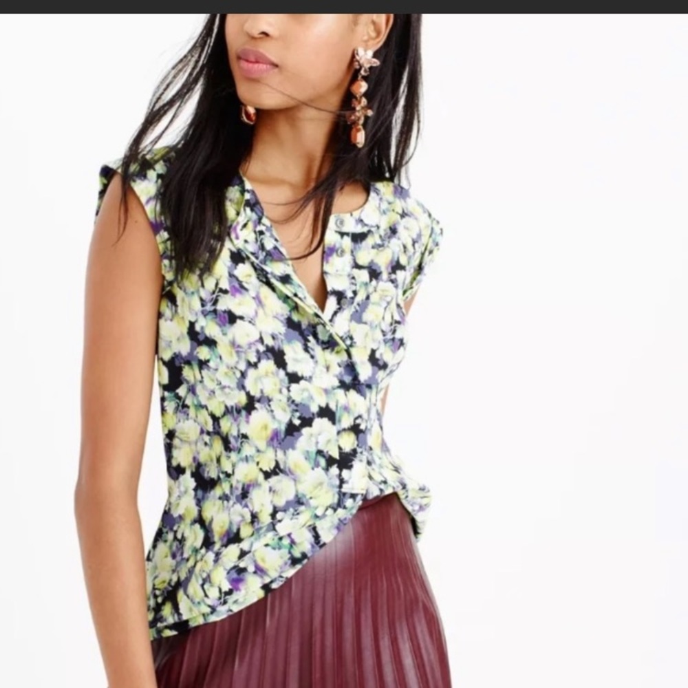 J Crew 100% silk top size0